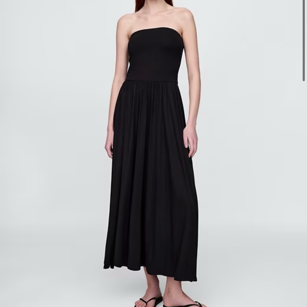 Black Strapless Maxi Dress